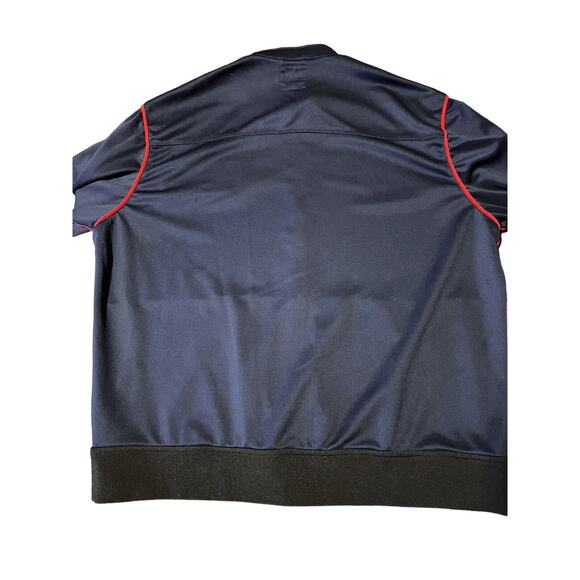 True Religion Sport Lightweight Track Jacket Navy W/ Red-Logo Patch GREAT CONDIT - Picture 9 of 12